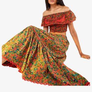 FARM Rio Tucano Paradise Midi Skirt size small